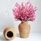 Pink Fake Flowers Artificial Flowers, 5 Pcs Real Touch Silk Flowers Faux Artificial Flowers for Decorations, Babys Breath Artificial Flowers Bulk for Spring Decor Floral Arrangement